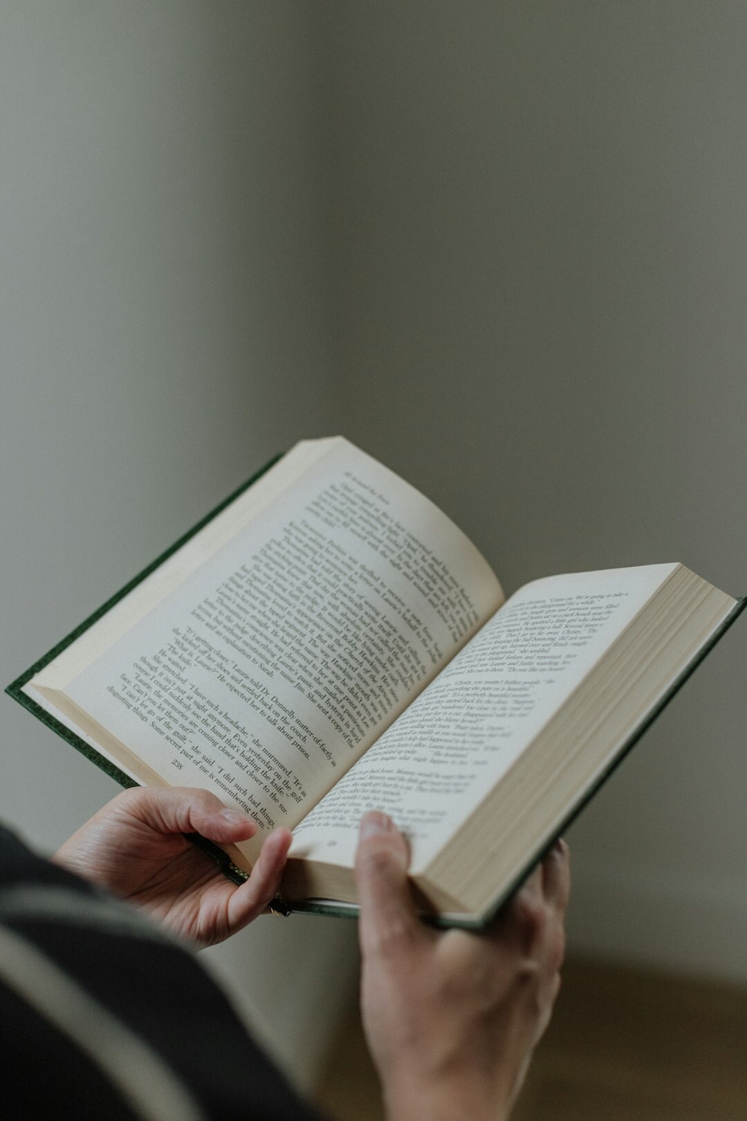 person reading book
